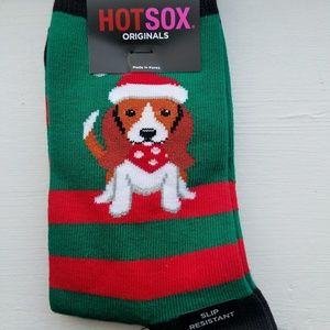 Cute Holiday Socks with Dog Print